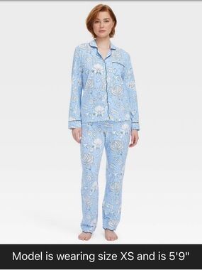 Roller Rabbit x target floral vines pajama set blue NWT XL